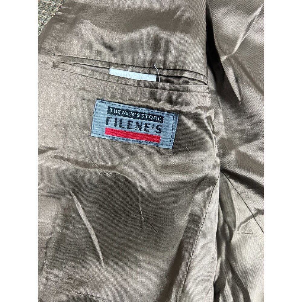 Chaps Ralph Lauren Men's 46 Brown 100% Wool Plaid Sport Coat Blazer - Picture 6 of 12